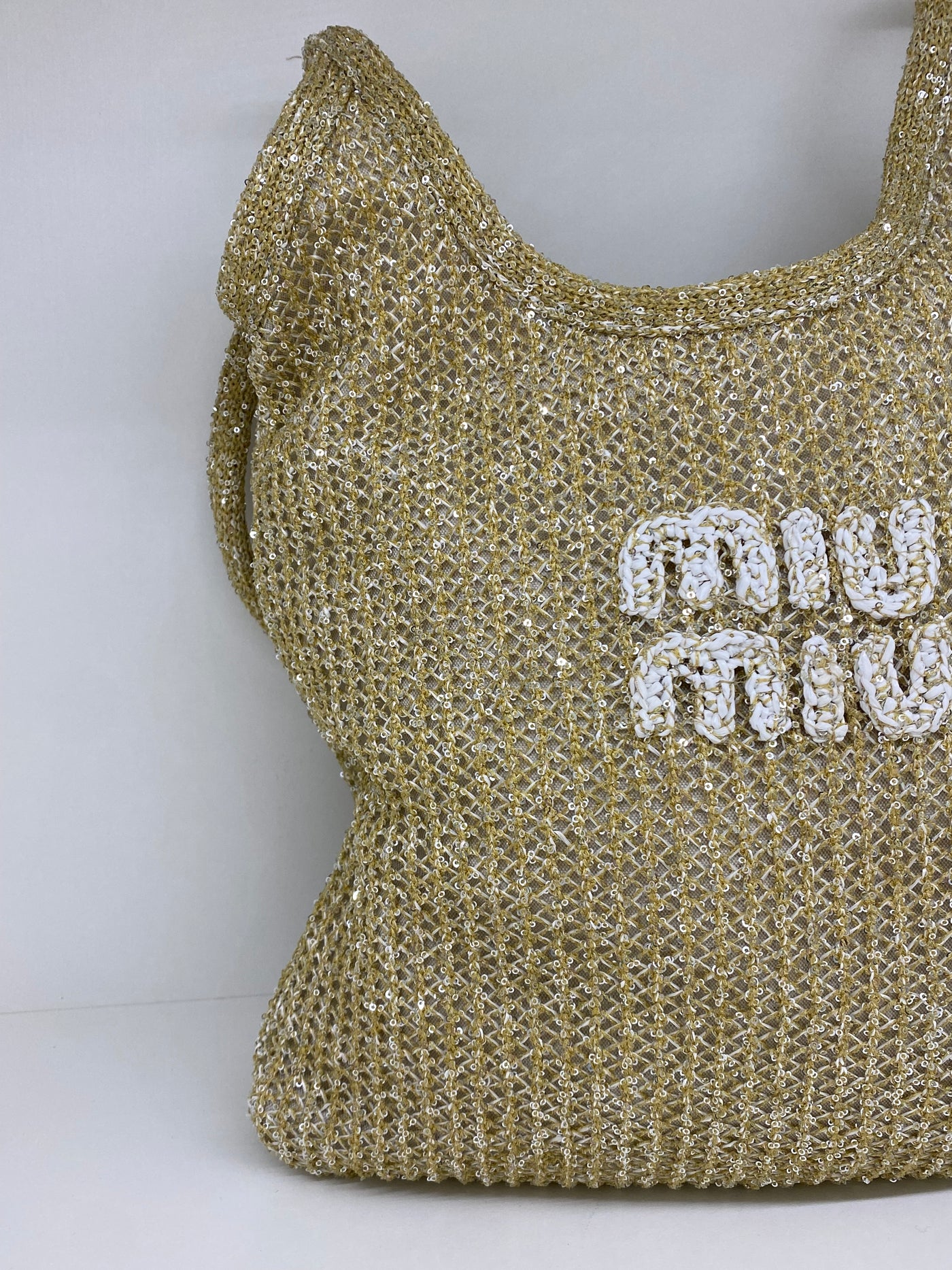 Miu Miu Gold Sequin Tote