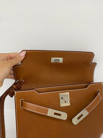 Hermes Kelly Depeches 25 Fauve PHW