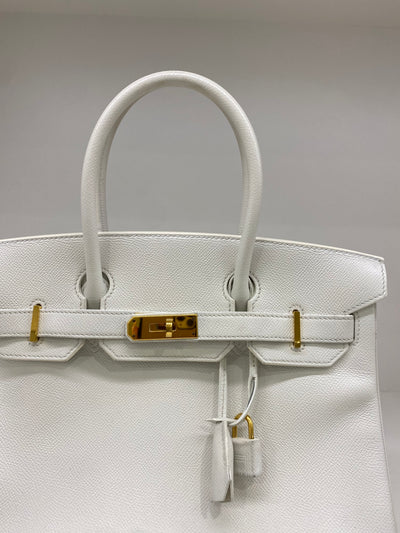 Hermes Birkin 30 White Epsom GHW