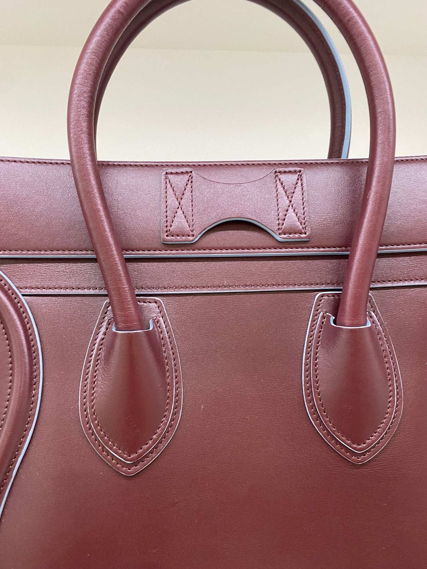 Celine Luggage Bag Burgundy