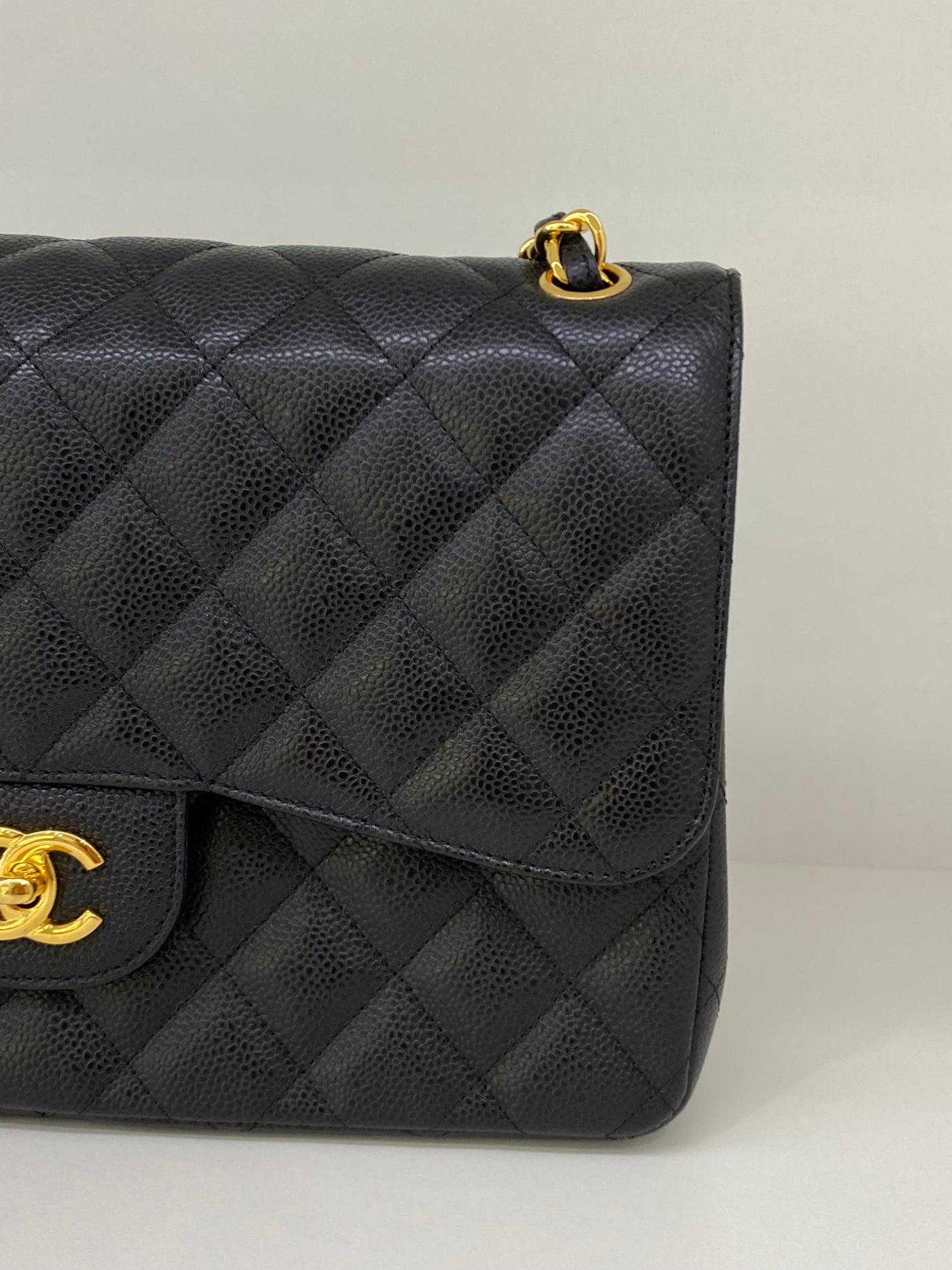 Chanel Classic Flap Large Jumbo Black Caviar GHW