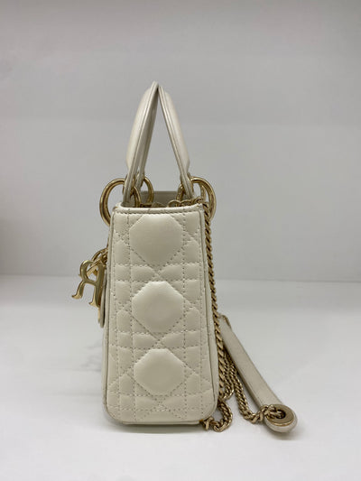 Christian Dior Mini Lady Dior Latte Canage