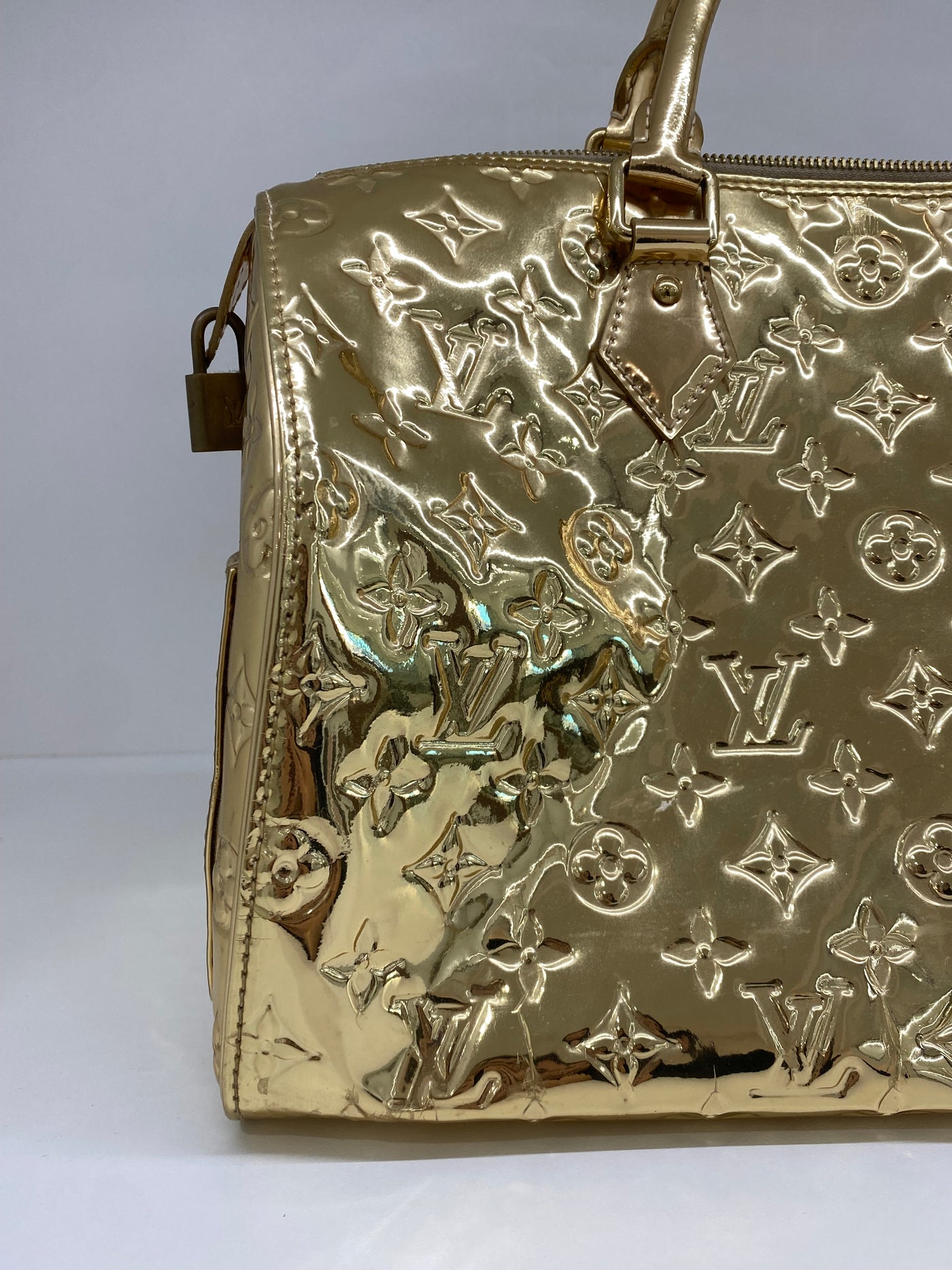 Louis Vuitton Gold Mirror Speedy 30