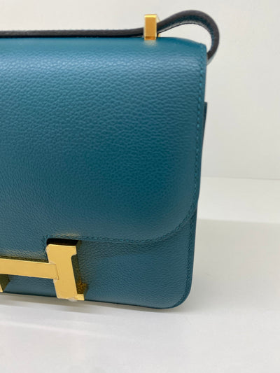 Hermes Mini Constance Vert Bosphorus GHW