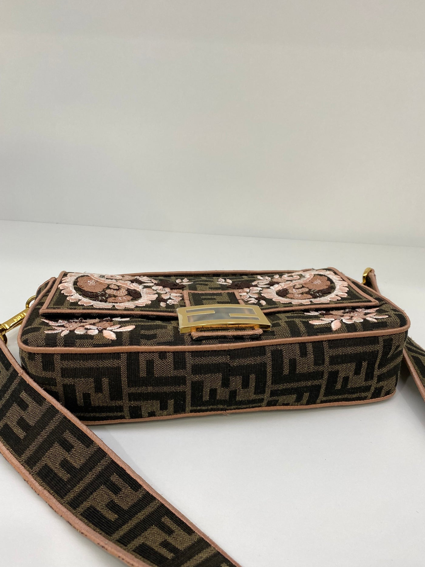 Fendi Baguette Brown Jacquard FF