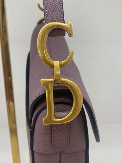 Christian Dior Mini Saddle Purple GHW