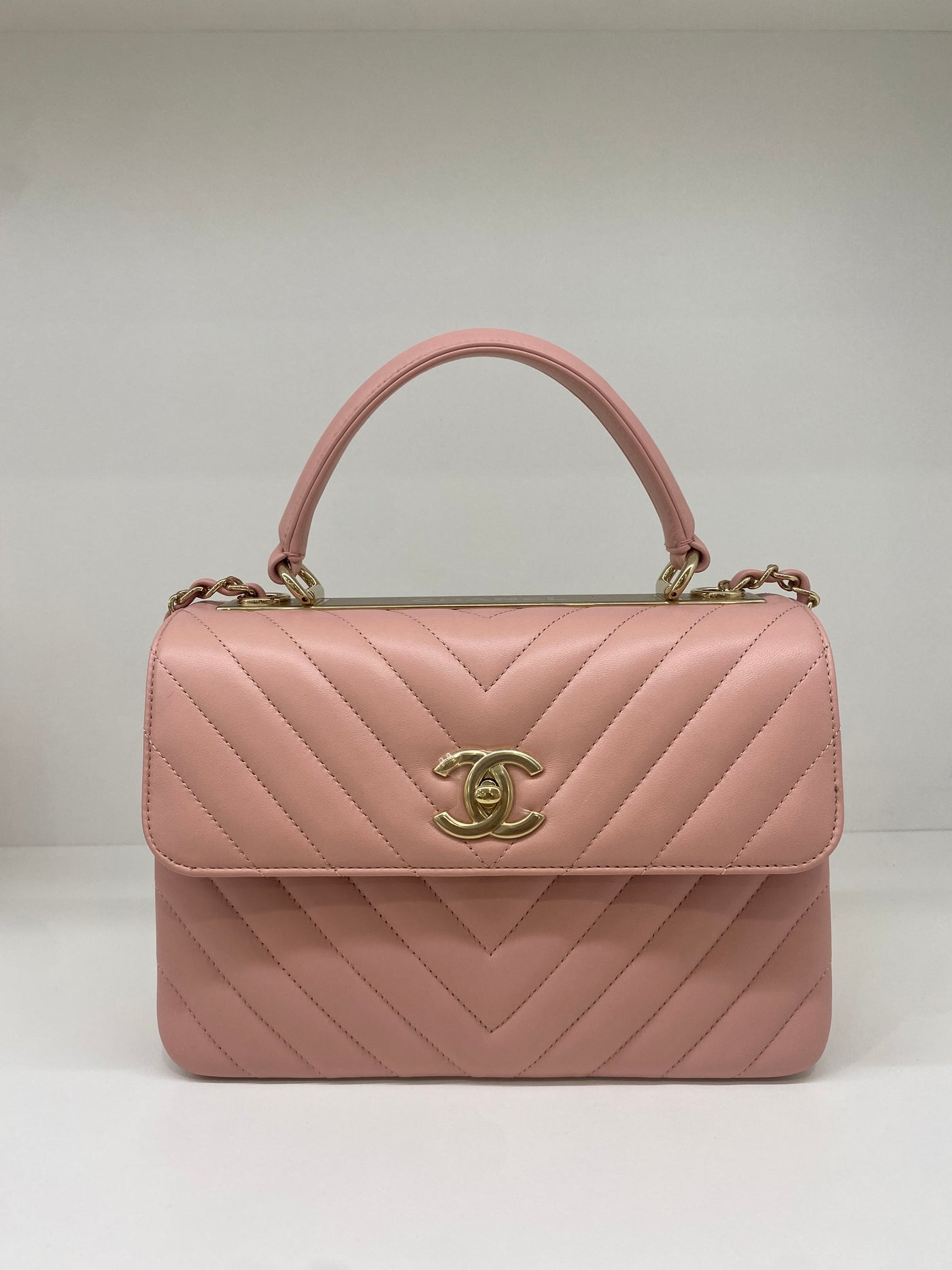 Chanel Trendy Pink Chevron CGHW