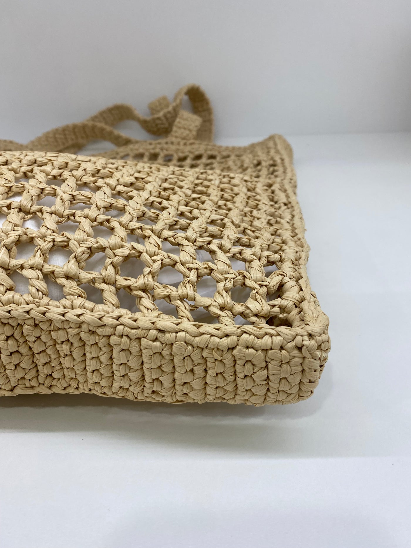 Prada Raffia Tote Bag Natural