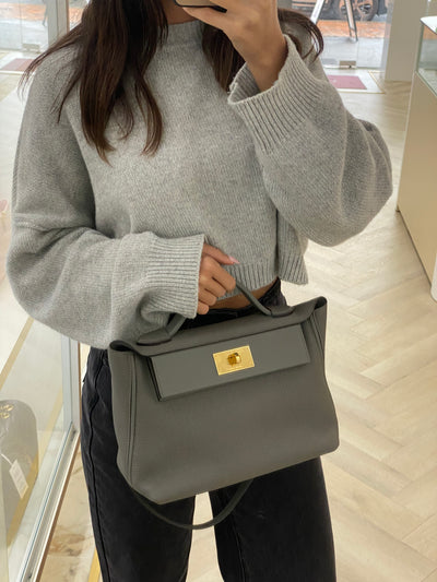 Hermes Kelly 24/24 Gris Meyer PHW