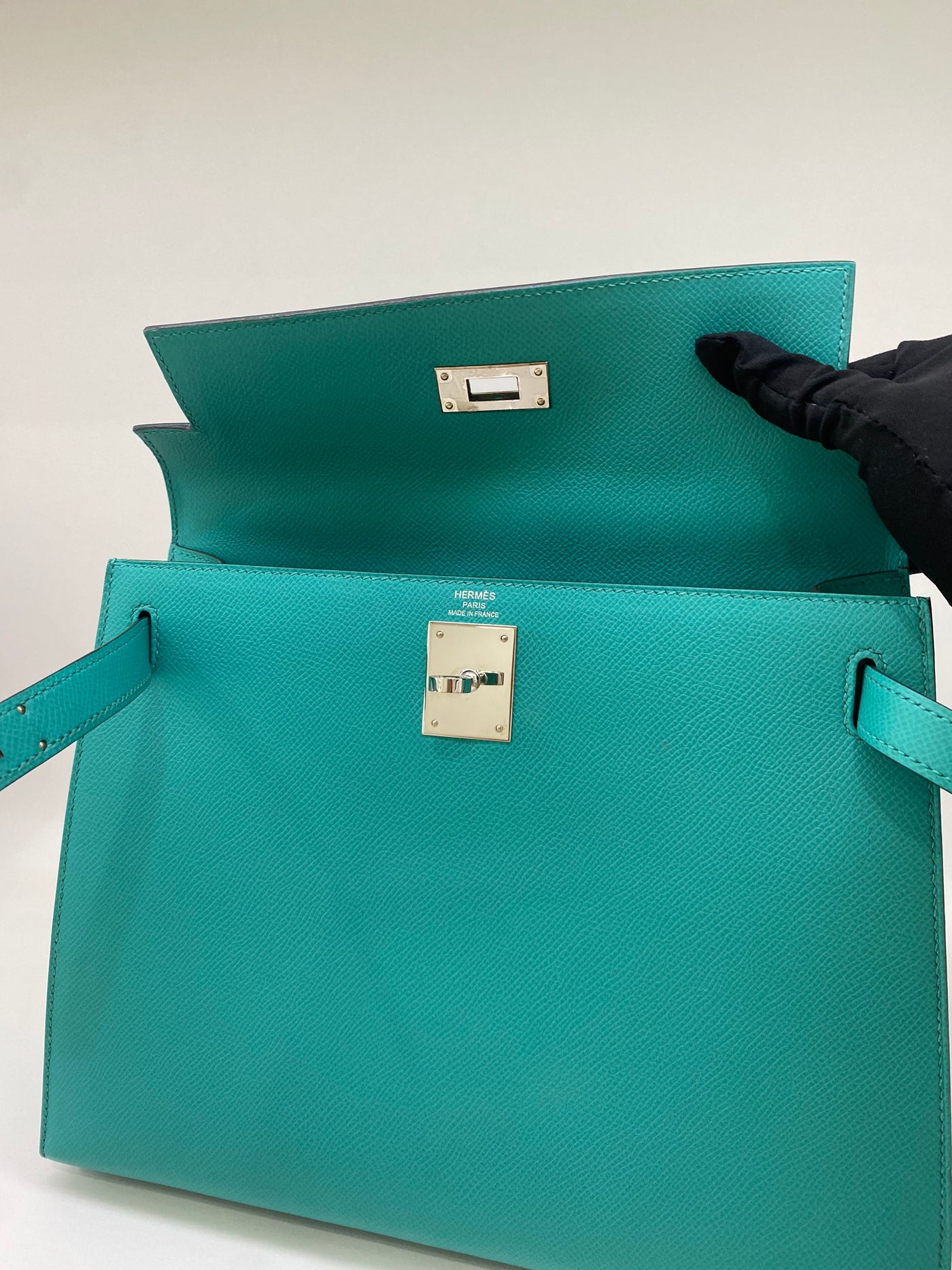 Hermes Kelly Sellier 28 Vert Vertigo D Stamp