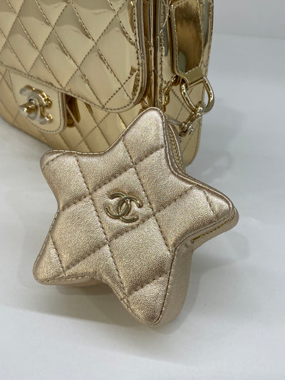 Chanel Mirror Mini Classic Flap with Star Coin Purse - Gold (microchipped)