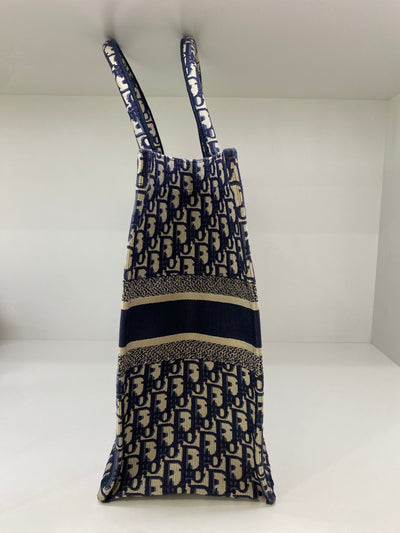 Christian Dior Large Navy Blue Book Tote