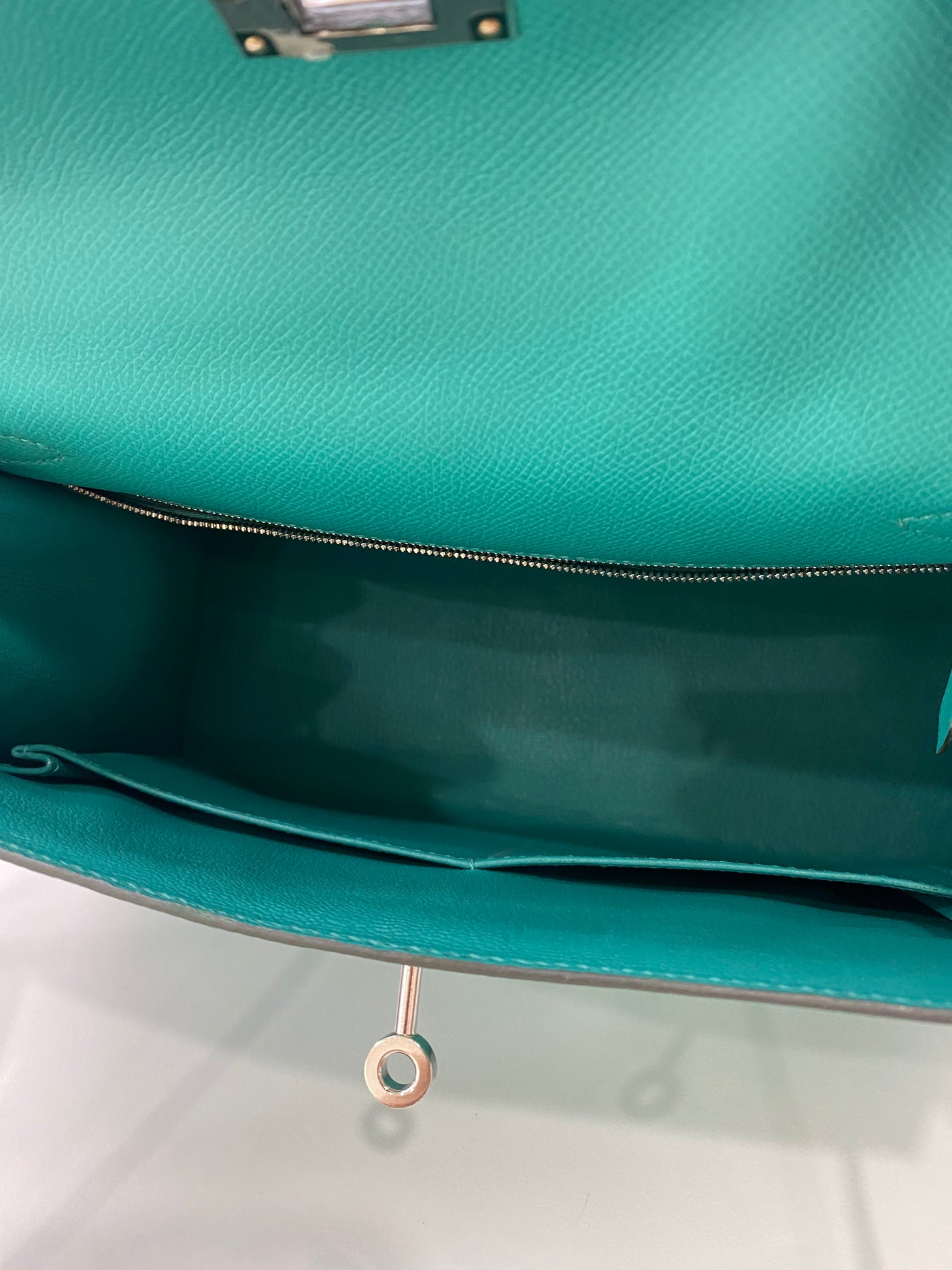 Hermes Kelly Sellier 28 Green PHW