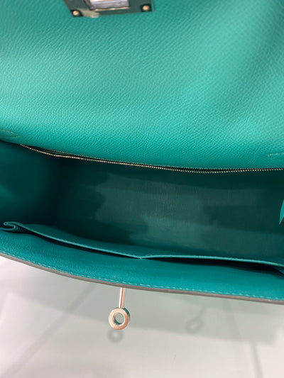 Hermes Kelly Sellier 28 Vert Vertigo D Stamp