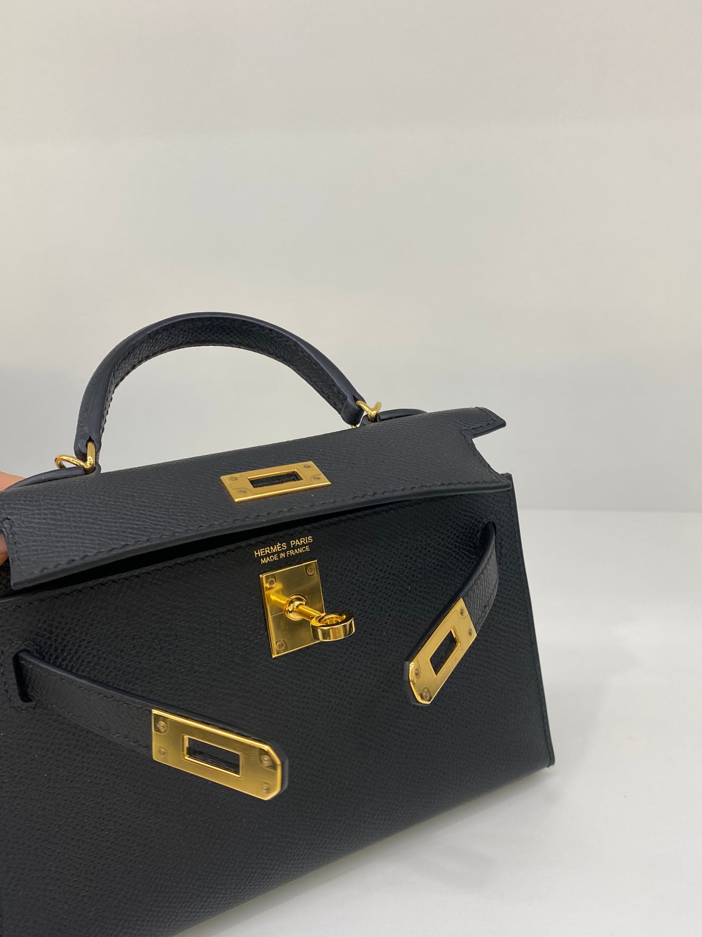 Hermes Mini Kelly Black GHW