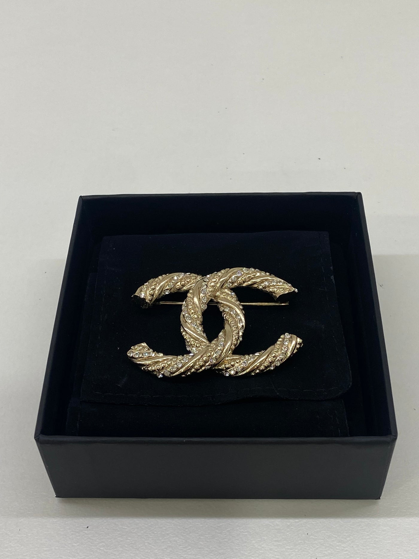 Chanel CC Diamonte Brooch