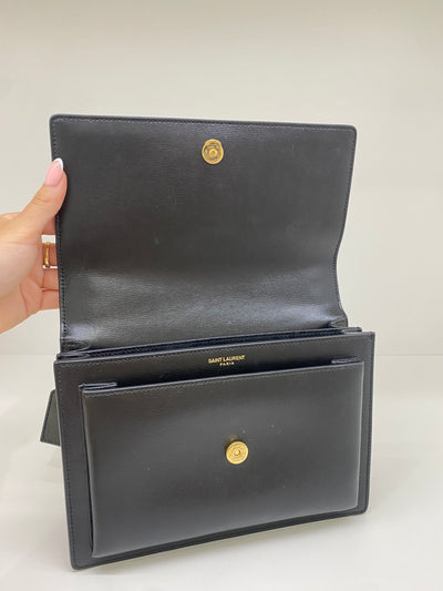 Saint Laurent Sunset Bag Medium Black GHW