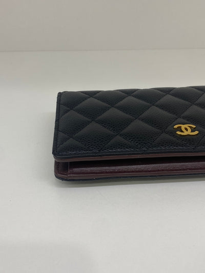 Chanel Classic Flap Wallet Black Caviar GHW