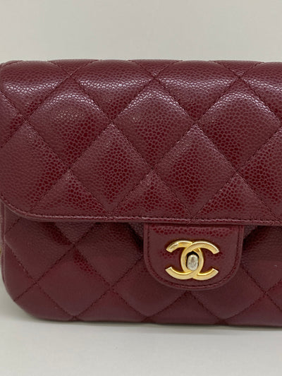 Chanel Small Flap Burgundy Caviar GHW