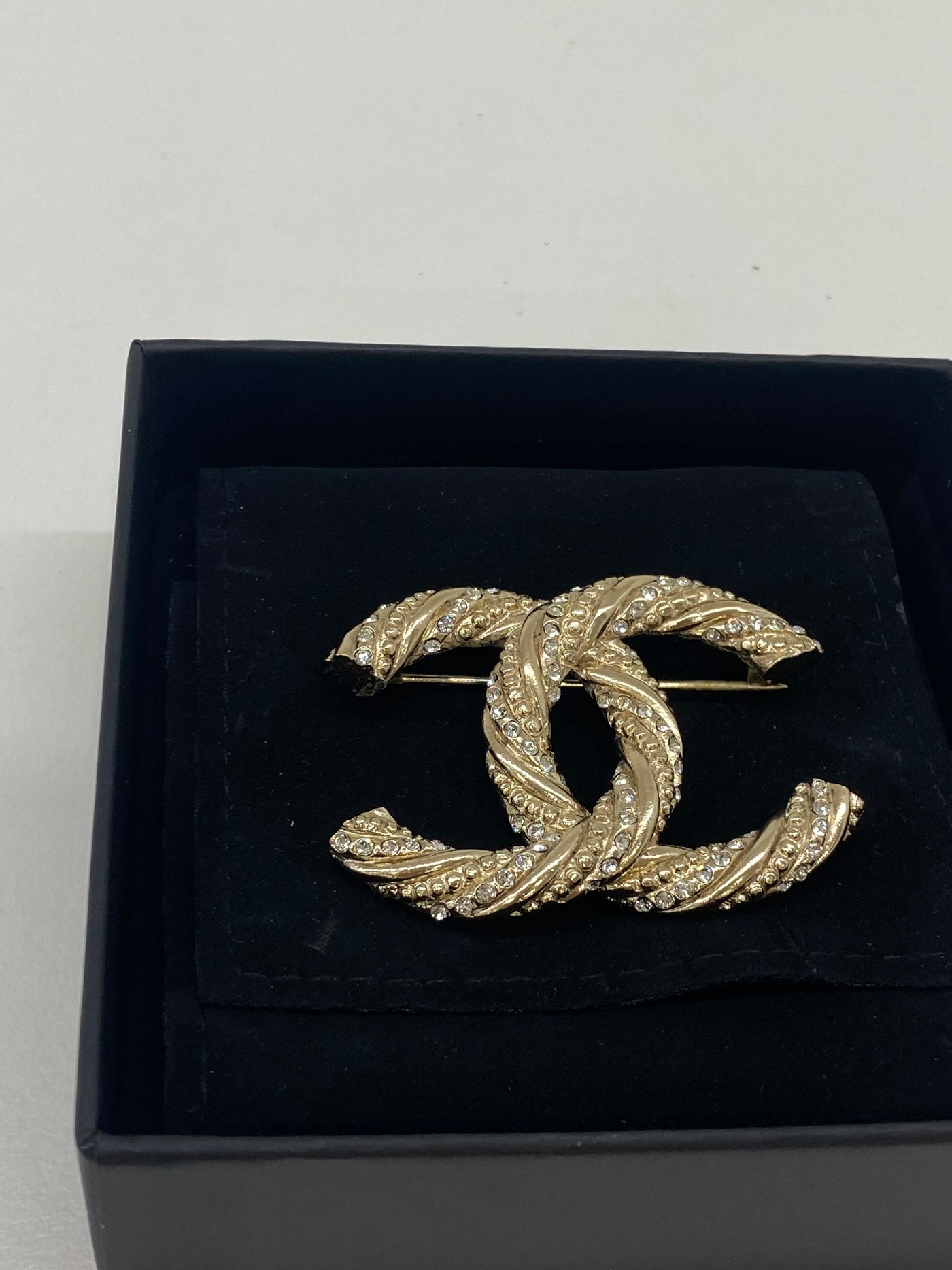 Chanel CC Diamonte Brooch