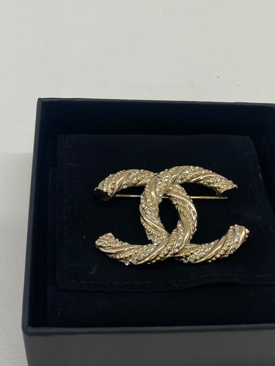 Chanel CC Diamonte Brooch