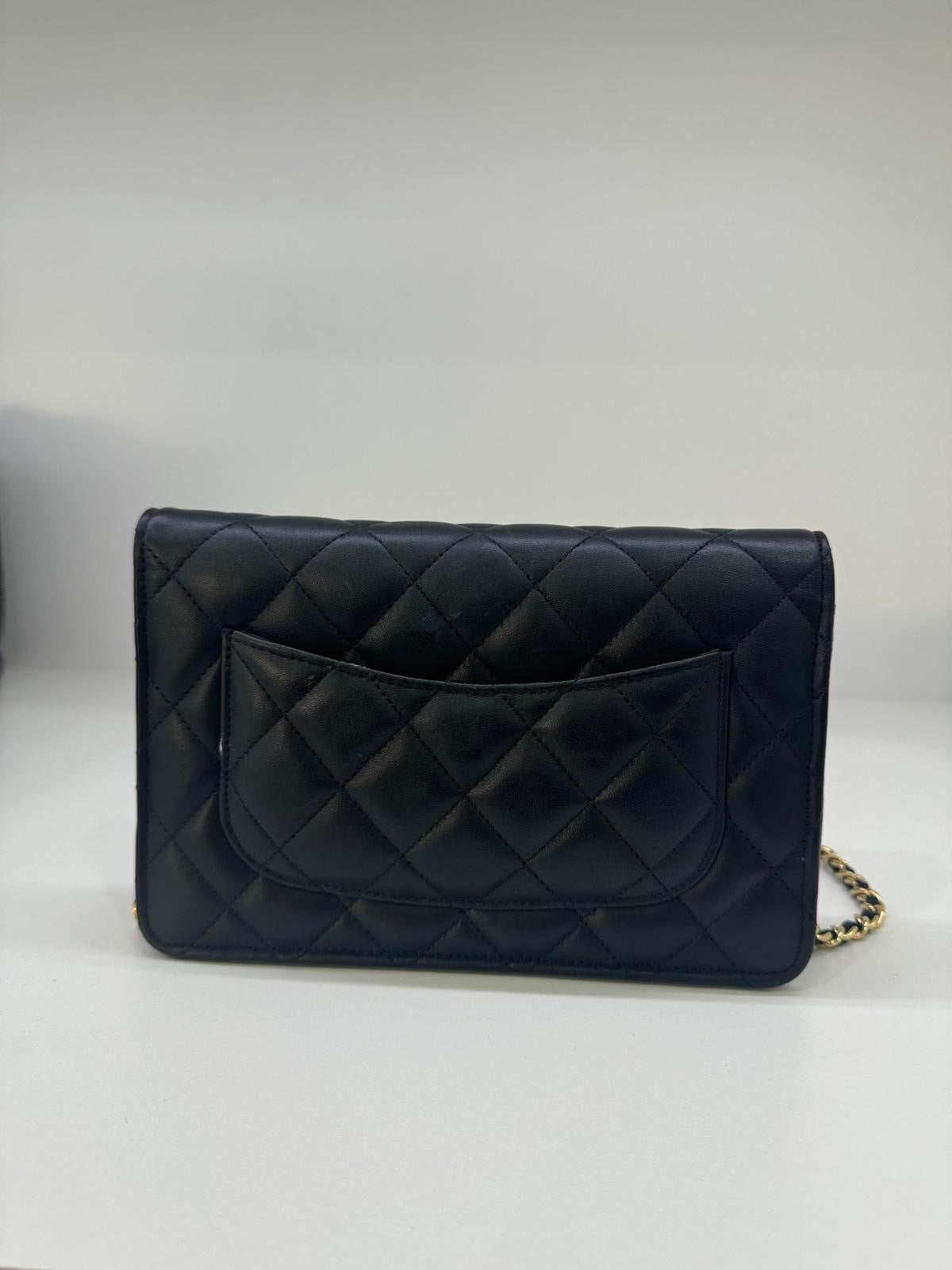 Chanel WOC Lambskin Black GHW