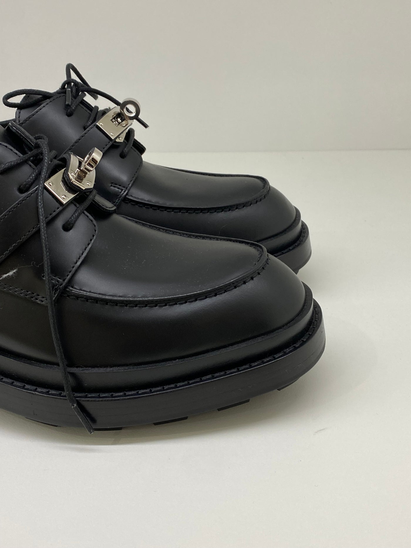 Hermes First Derby Loafer Black Size 39