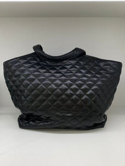 Saint Laurent Icare Black Leather Tote GHW