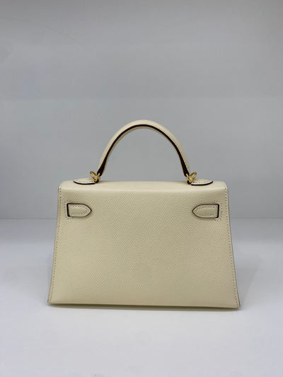 Hermes Mini Kelly Nata GHW Z Stamp