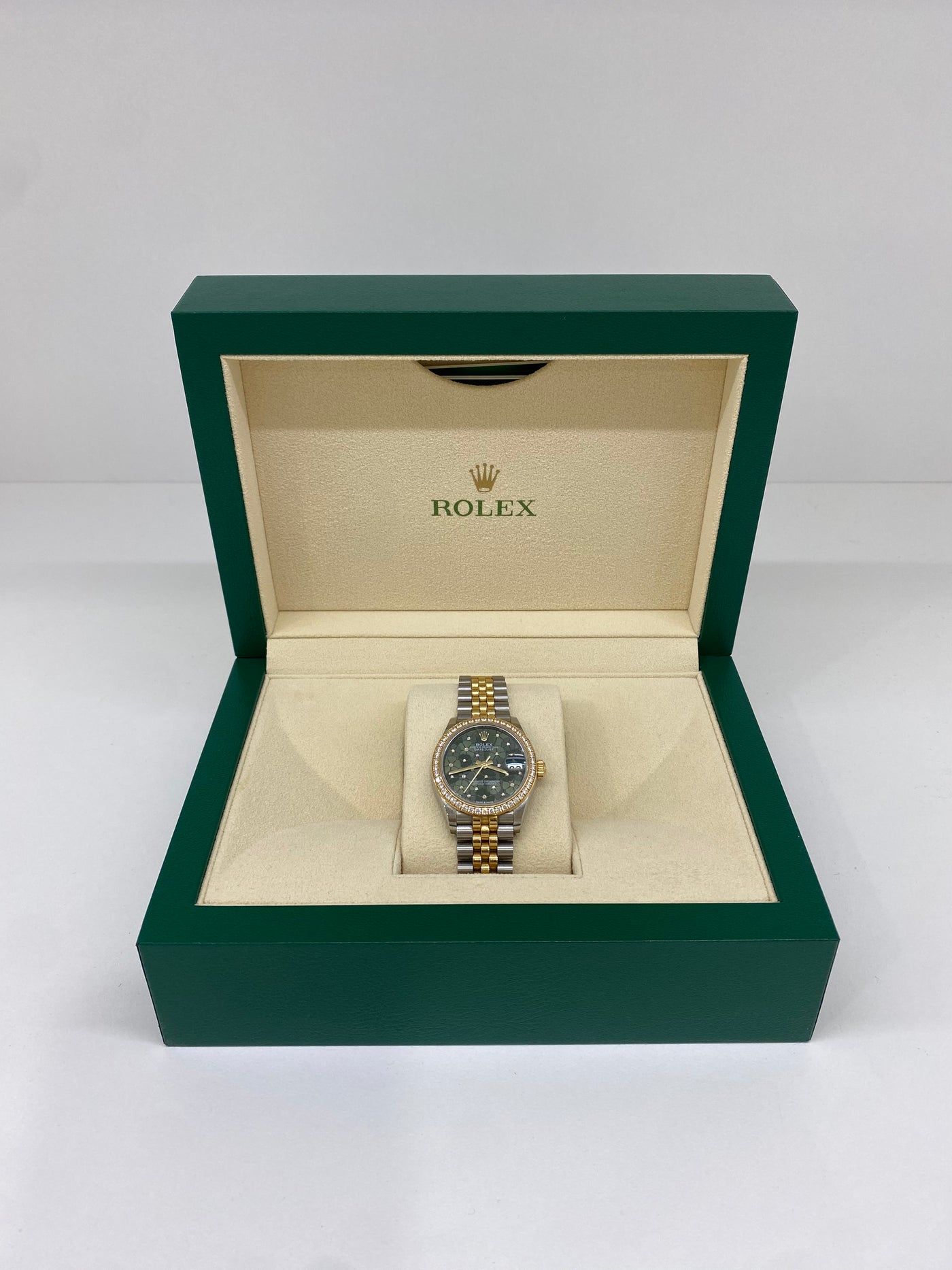 Rolex Datejust 31mm Diamond Bezel Green Dial