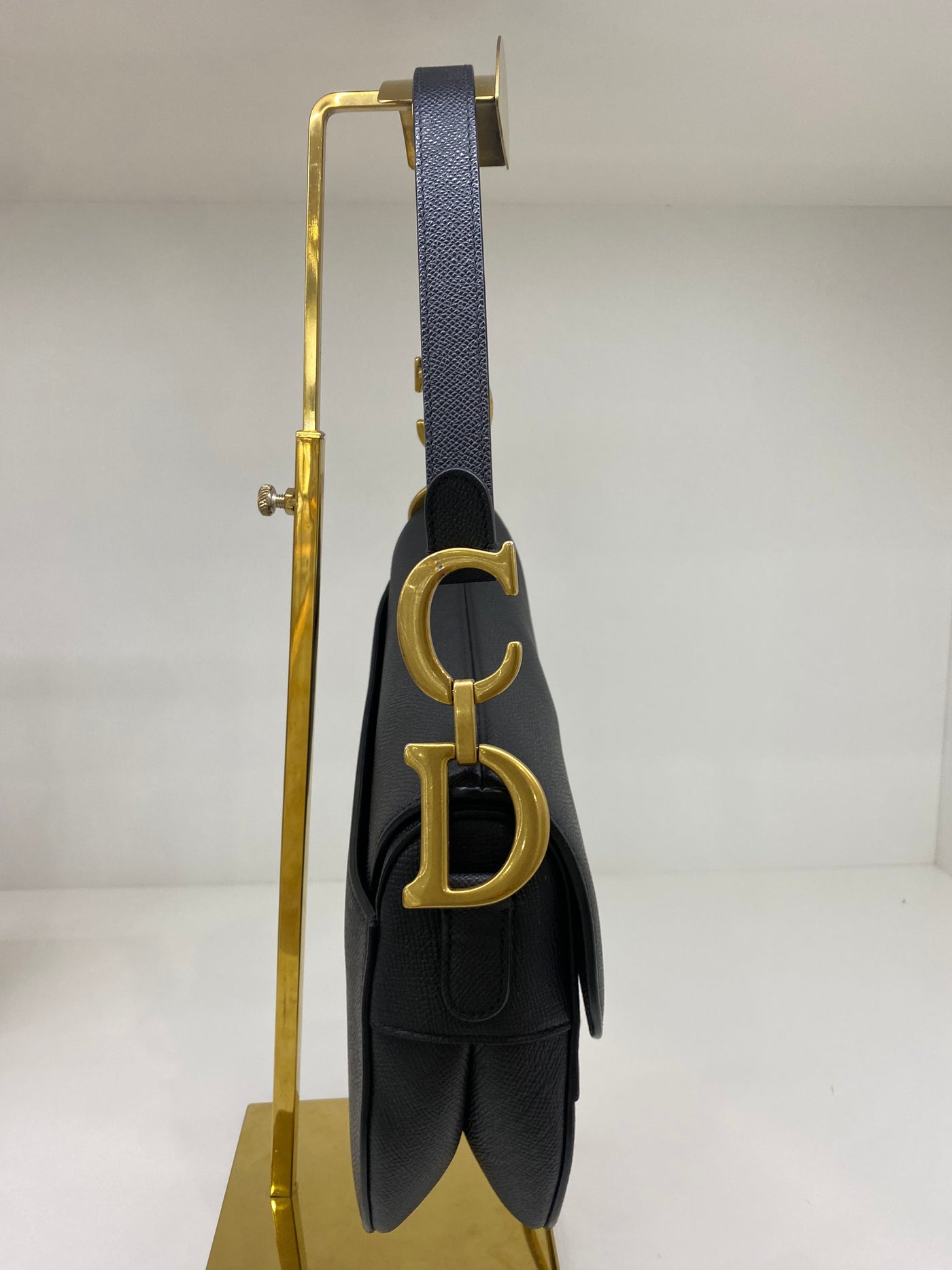 Christian Dior Saddle Bag Medium Black GHW