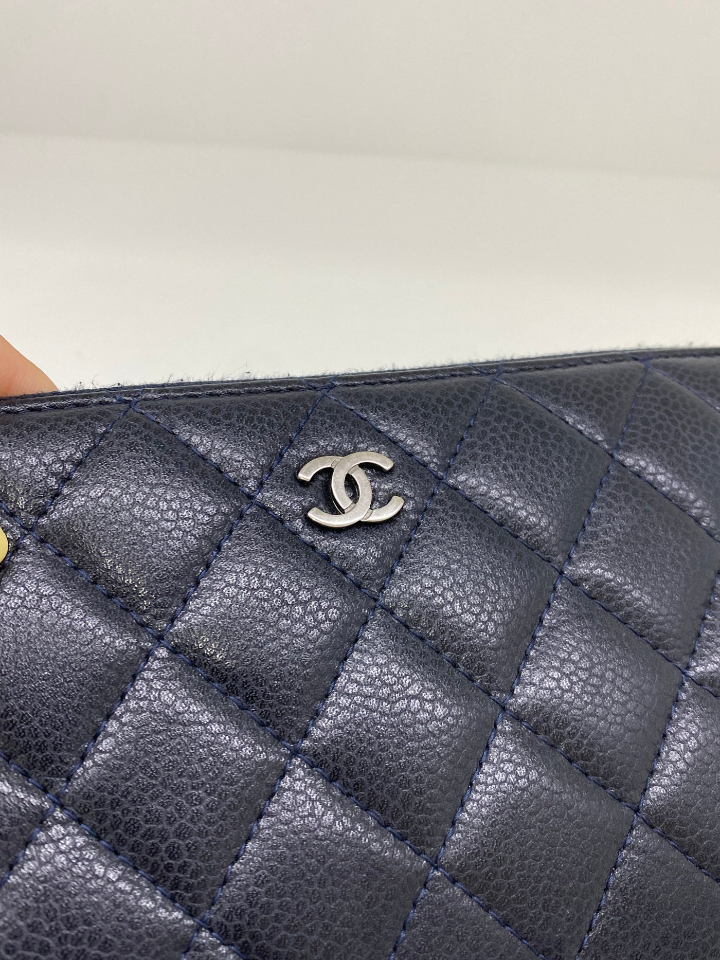 Chanel Wallet Navy Caviar SHW