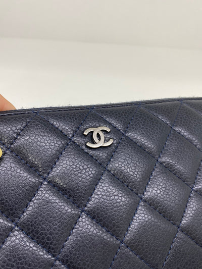 Chanel Wallet Navy Caviar SHW