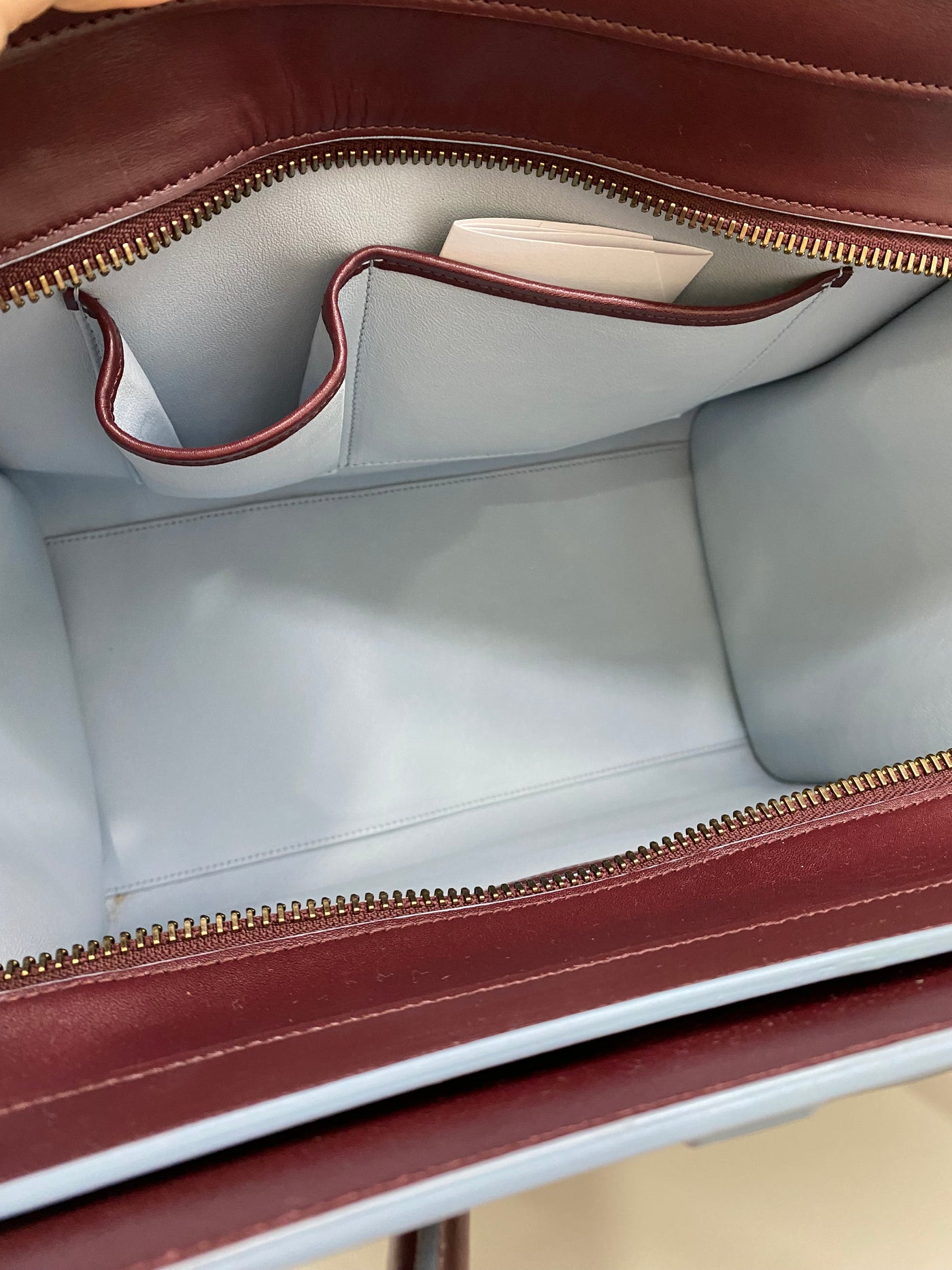 Celine Luggage Bag Burgundy