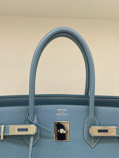 Hermes Birkin 35 Epsom Blue Jean PHW