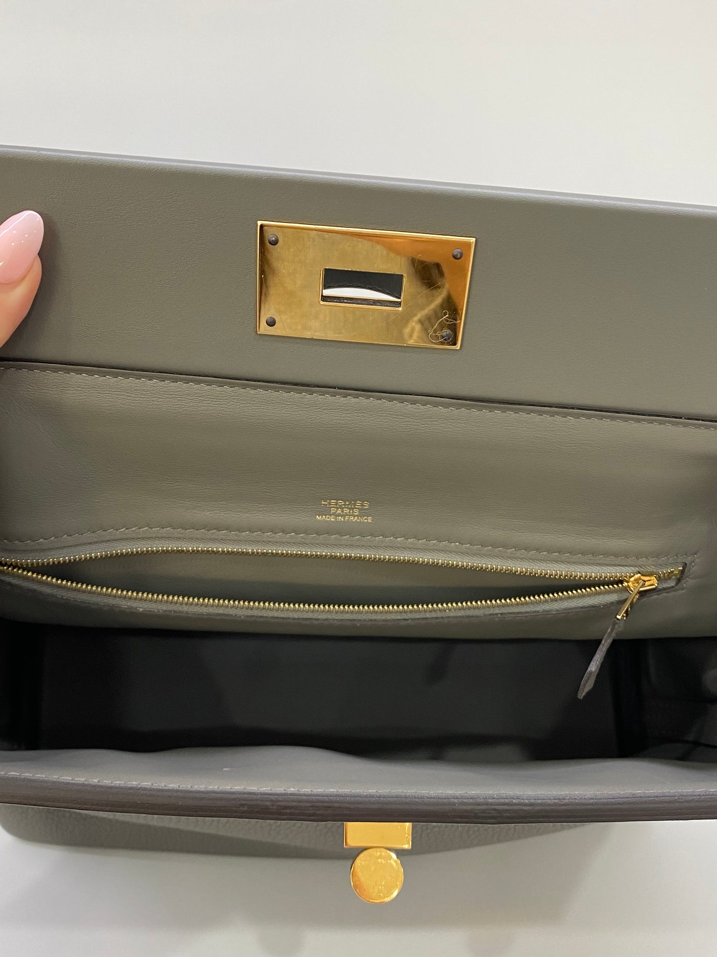 Hermes Kelly 24/24 Gris Meyer PHW