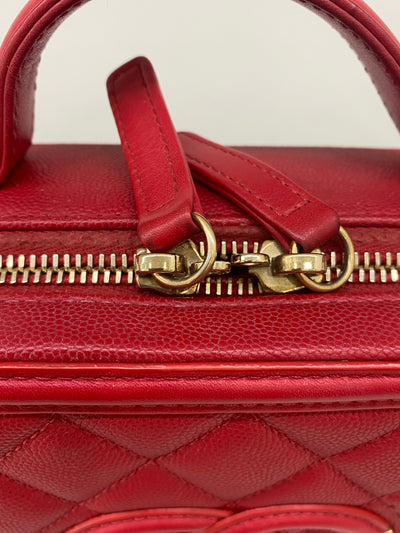 Chanel Red Vanity Bag