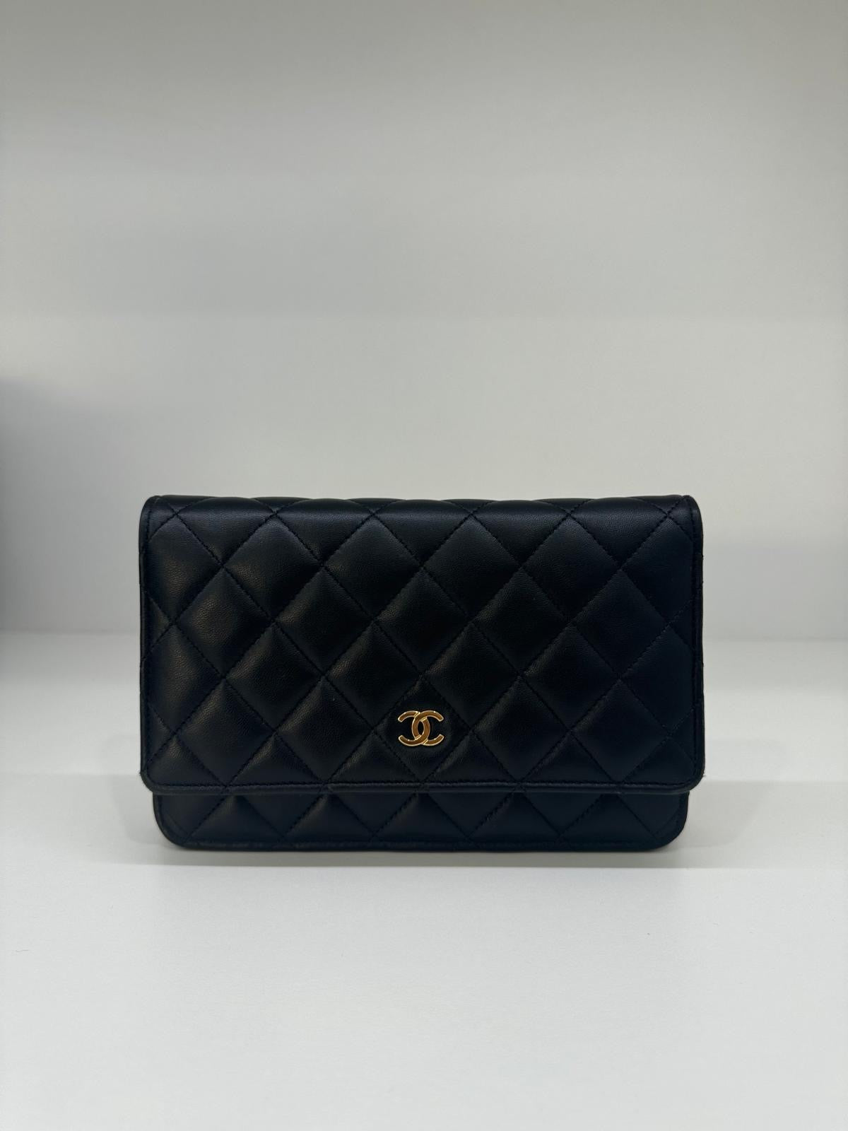 Chanel WOC Lambskin Black GHW