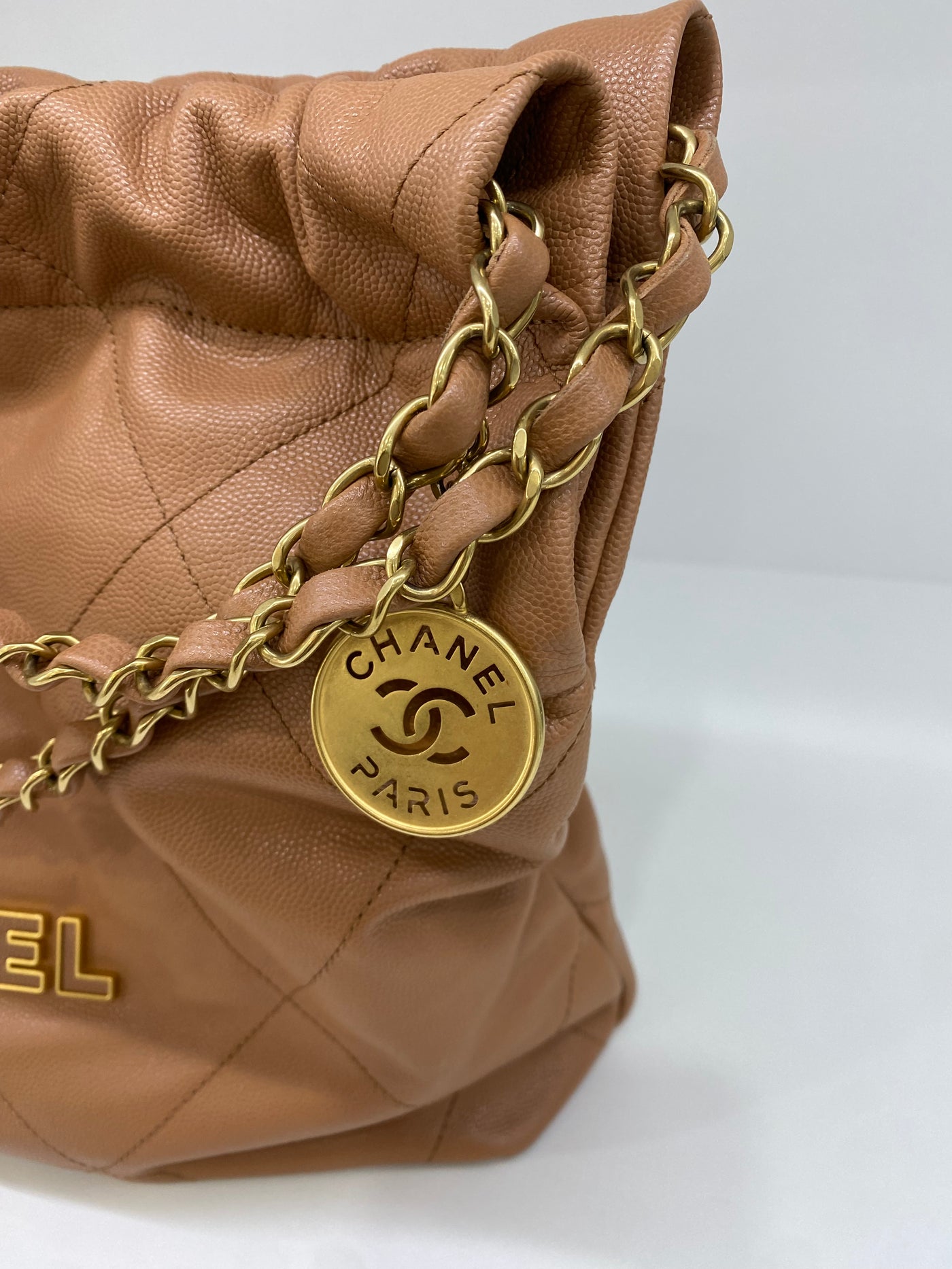 Chanel 22 Bag Small - Caramel Caviar GHW