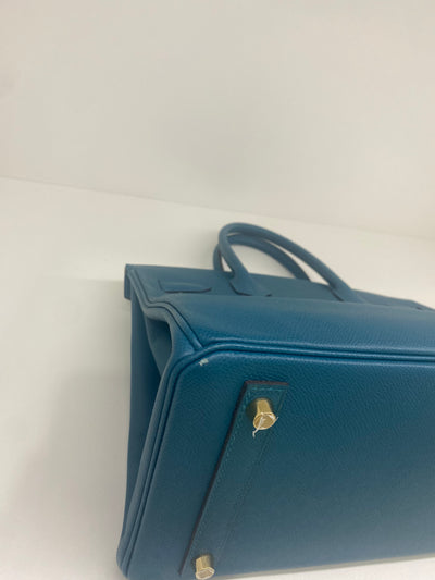 Hermes Birkin 30 - Vert bosphore GHW - D stamp