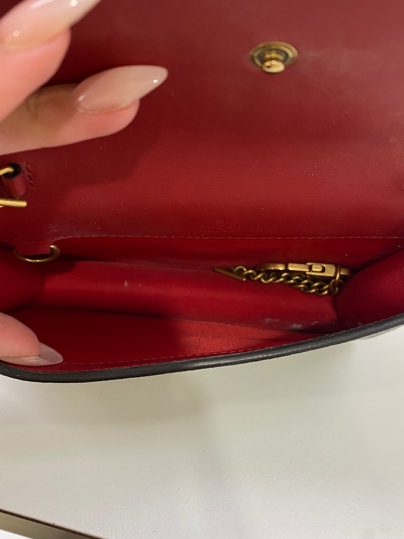 Gucci Cherry Monogram WOC