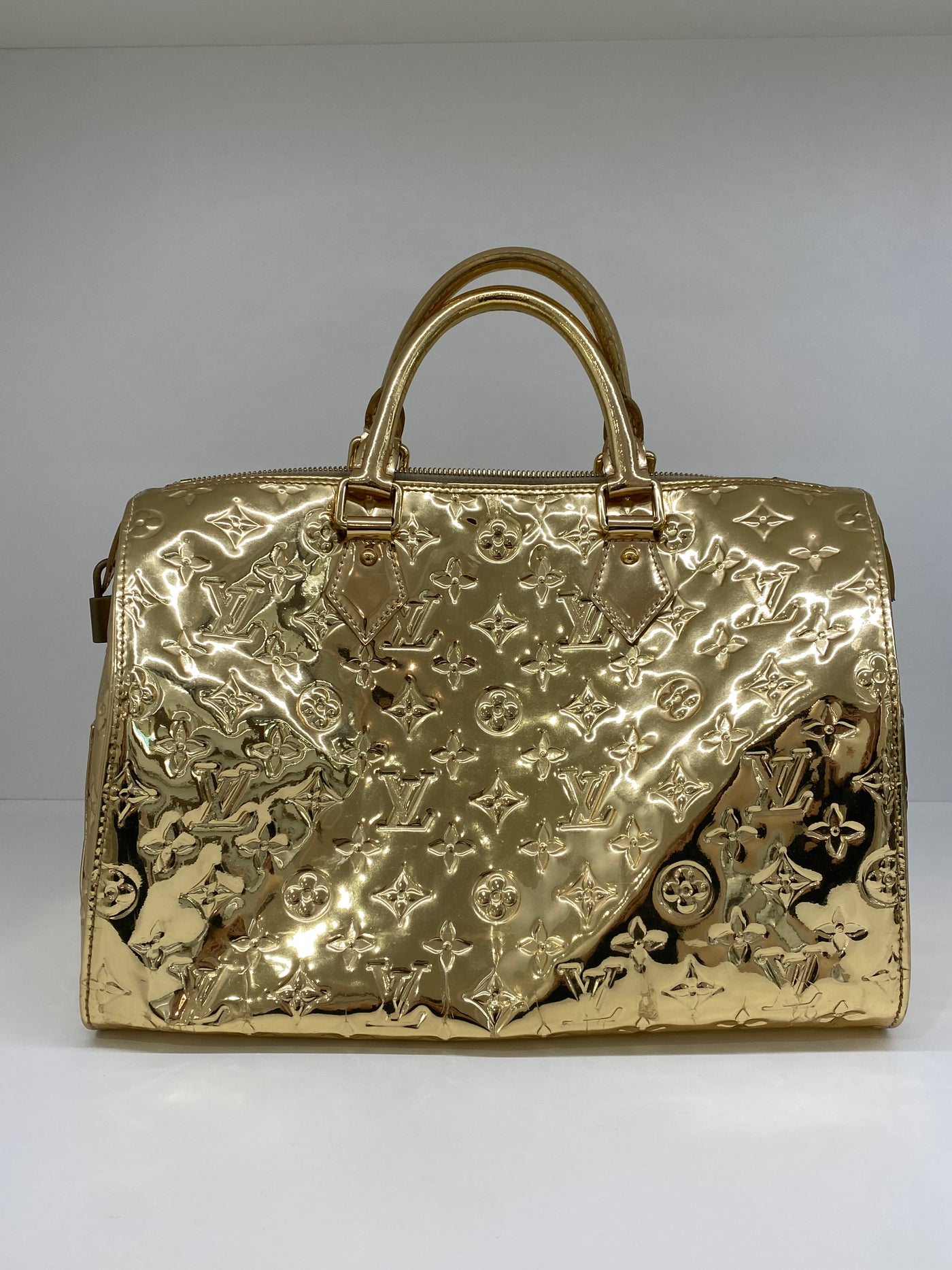 Louis Vuitton Gold Mirror Speedy 30