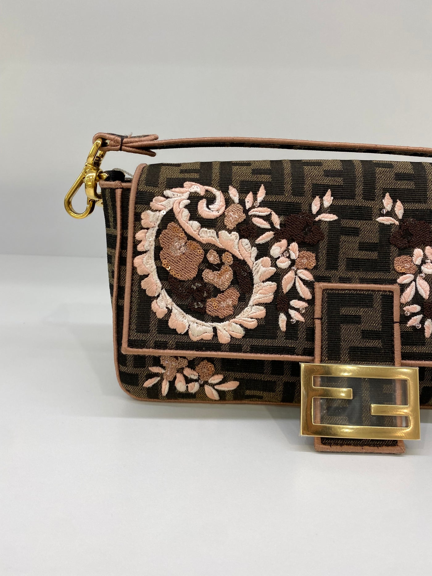 Fendi Baguette Brown Jacquard FF