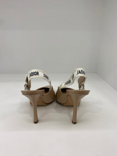 Dior J’Dior Sling Back Heel 38 Beige