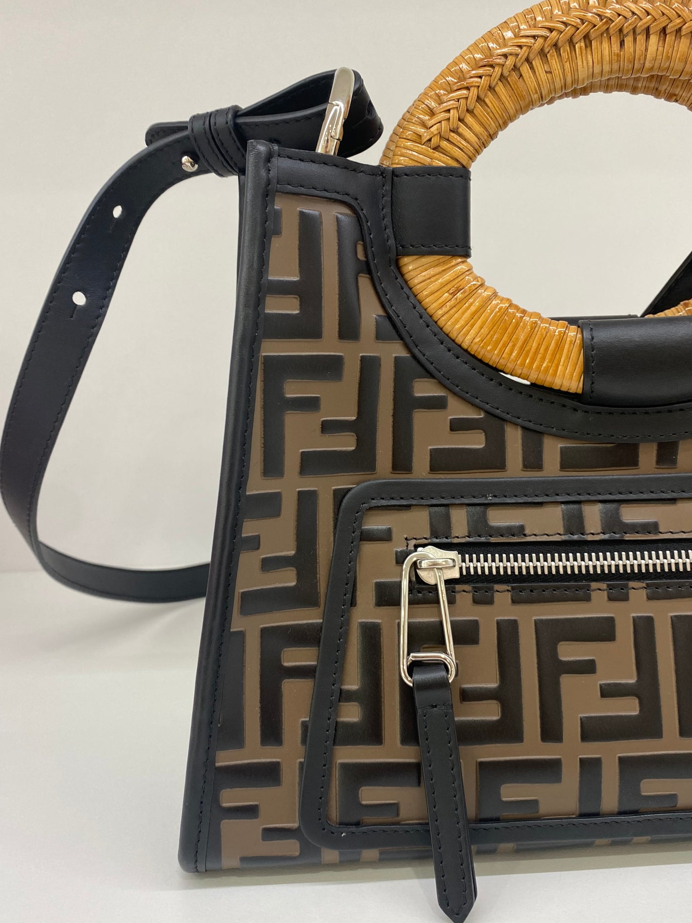 Fendi Monogram Rattan Tote