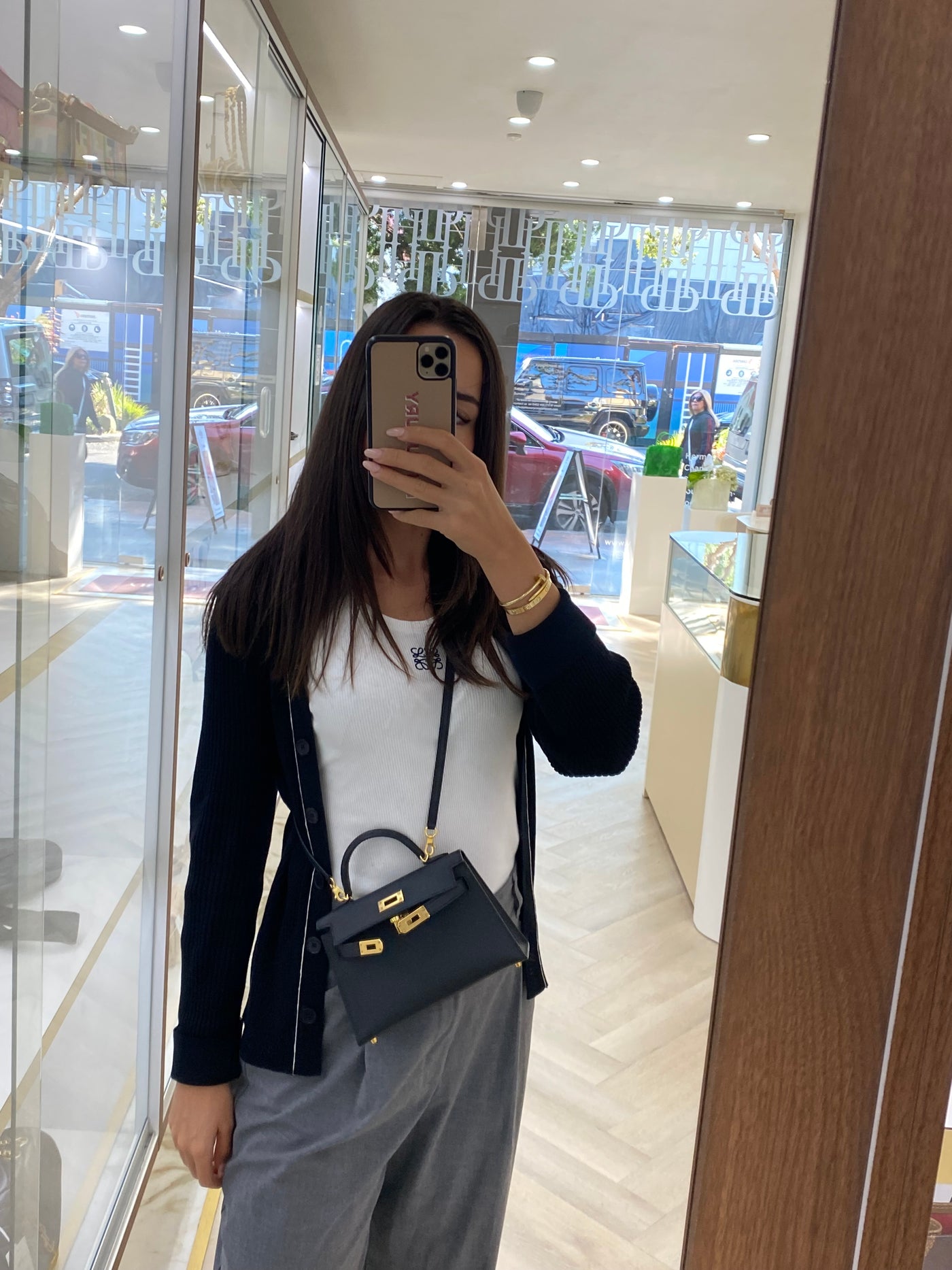 Hermes Mini Kelly Black GHW