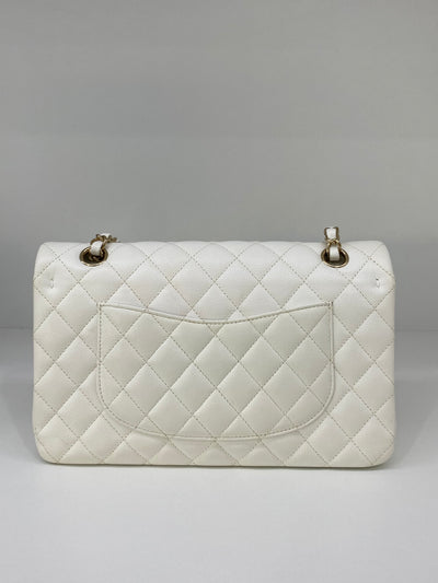 Chanel Classic Flap Medium White CGHW