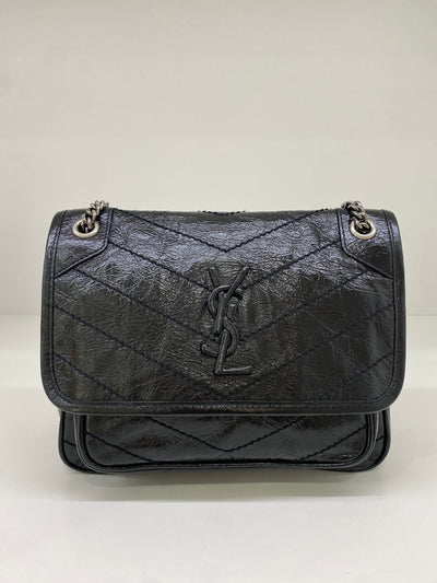 YSL Patent Niki Bag Glossed Black BHW