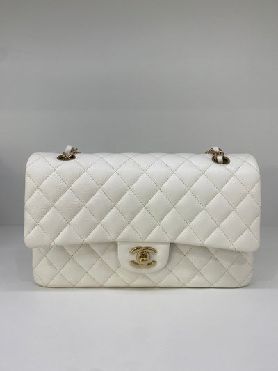 Chanel Classic Flap Medium White CGHW