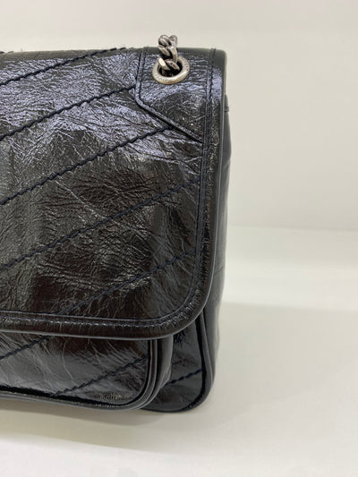 YSL Patent Niki Bag Glossed Black BHW